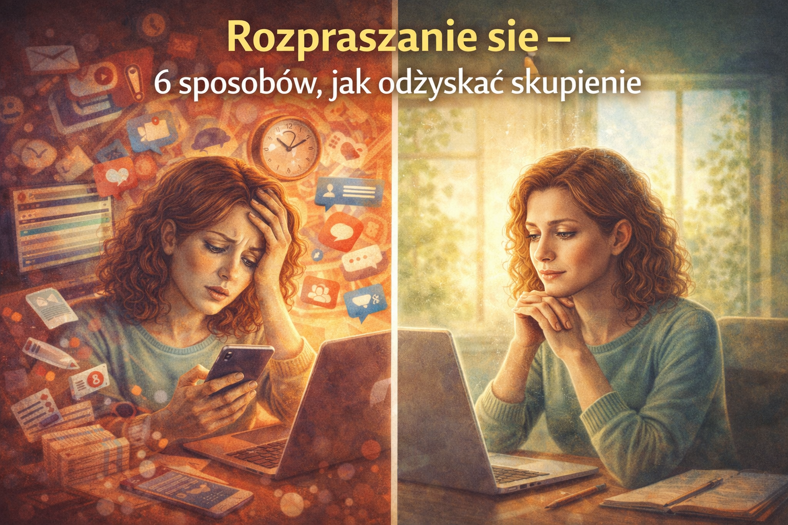 Rozpraszanie się – 6 sposobów, jak odzyskać skupienie