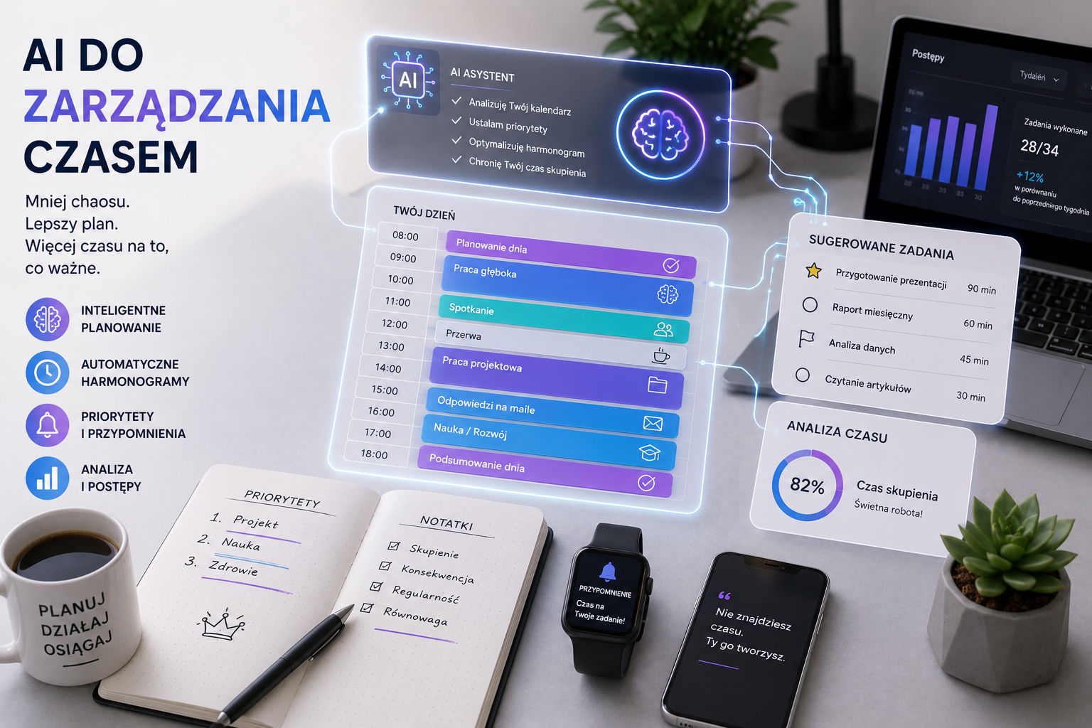 AI do zarządzania czasem – rozwiązanie czy kolejna aplikacja?