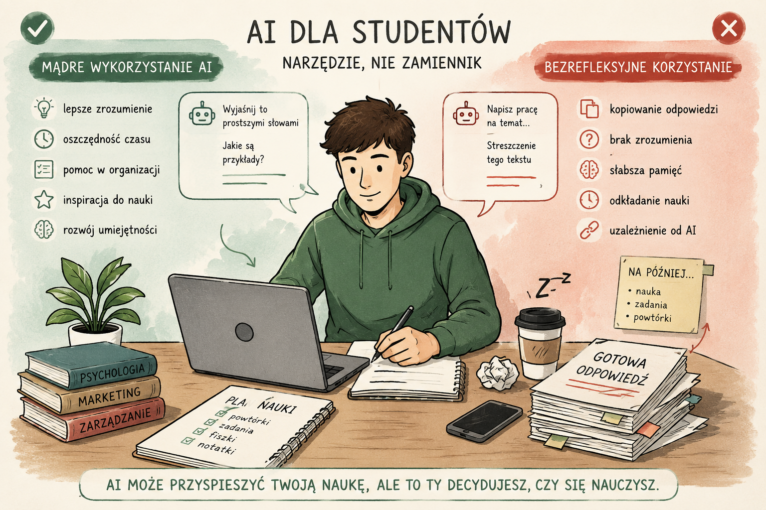 AI dla studentów – pomaga się uczyć czy rozleniwia?
