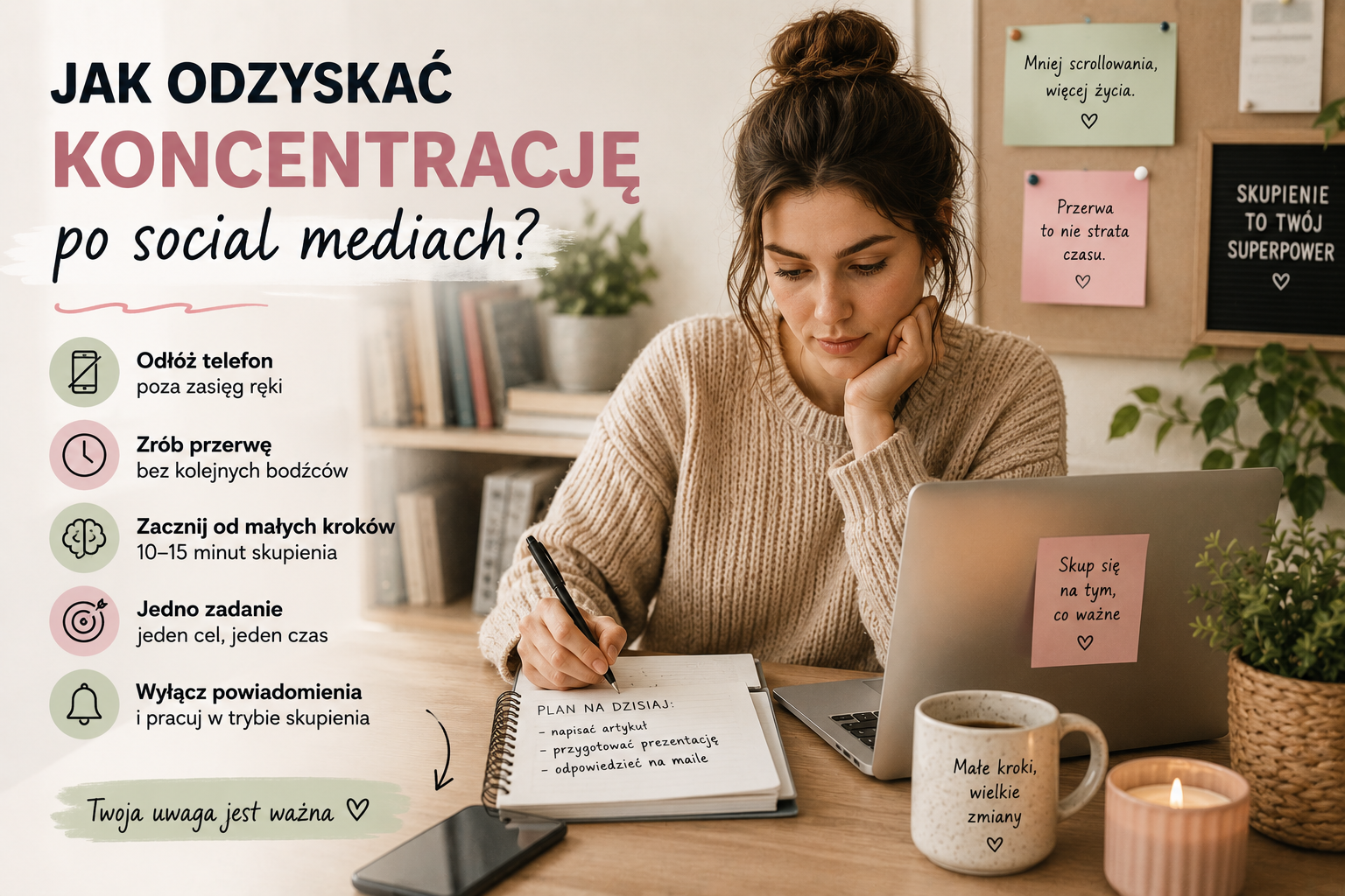 Jak odzyskać koncentrację po social mediach?